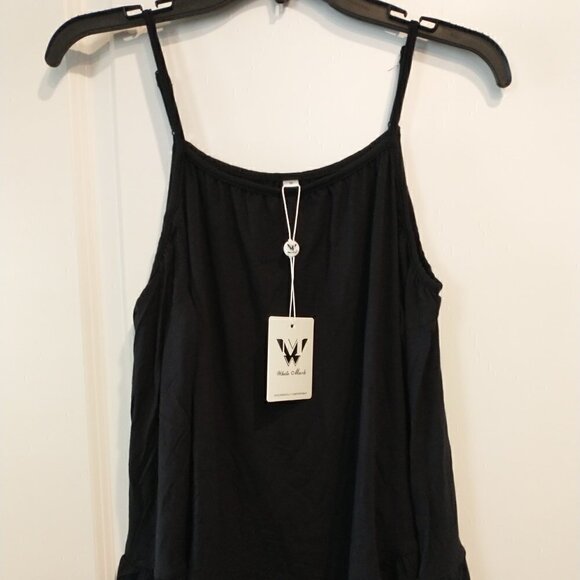 White Mark Top Women's Size Small Black Cold Shoulder Ruffle Sleeve NWT - Picture 3 of 10